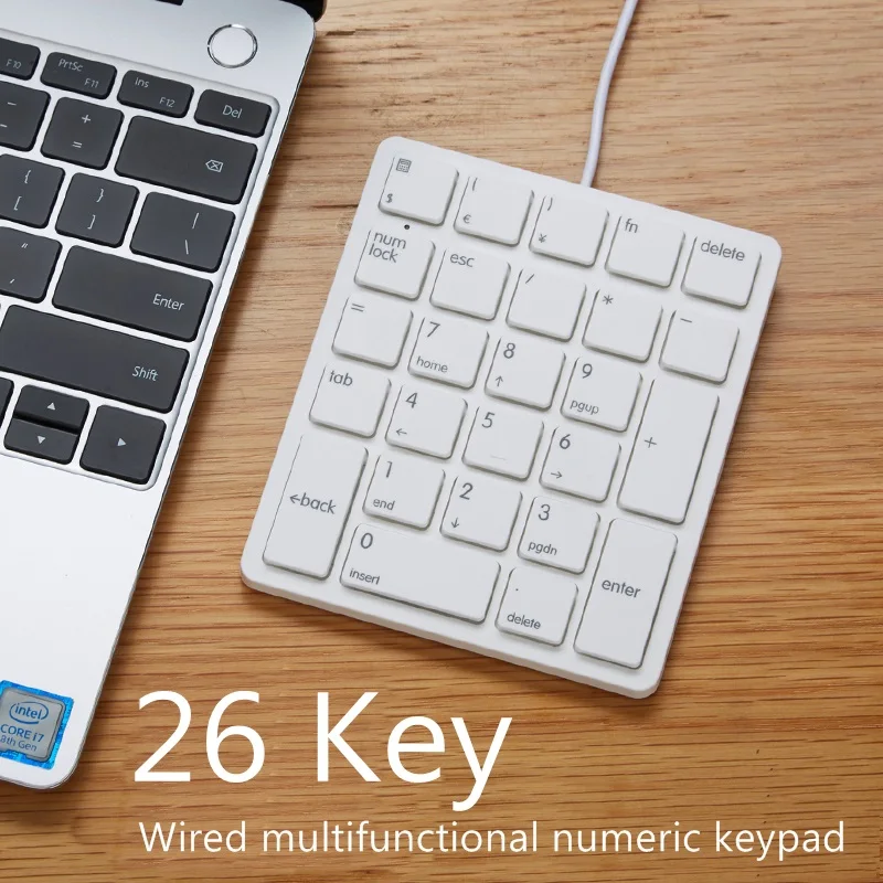 Magicforce NK200 26 ключ ультратонкая USB Проводная Мини-внешняя цифровая клавиатура, удобные клавиши, клавиатура для учета