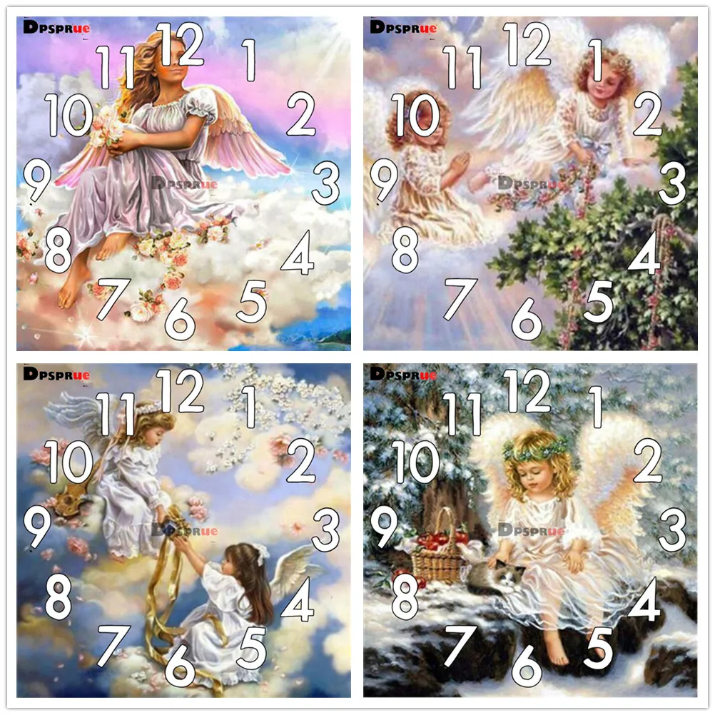 

Полноформатная алмазная живопись Dpsprue, вышивка крестиком с часовым механизмом, мозаика 5D «сделай сам», квадратная/круглая 3d вышивка, подарок HK121