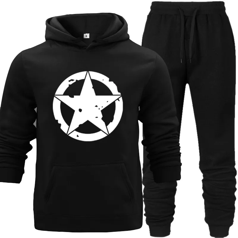 

Men/ Women's Tracksuits 2019 Autumn Winter Solid Color Unisex Sportswear Hoodies+Long Pants Two Piece Set Female Cotton Outfits