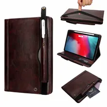 Чехол-книжка с подставкой, защитный чехол-кошелек, чехол для планшета для IPad Pro 12,", бизнес-дела, кожаный чехол с держателем-карандашом+ ручка