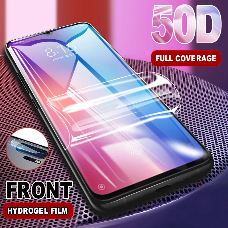 

2-in-1 Protective Soft Film On Redmi Note 8t 7Pro 8Pro Hydrogel Film For Xiaomi Note 5 6 7 8 K20 K30 4X Pro Camera Glass Cover