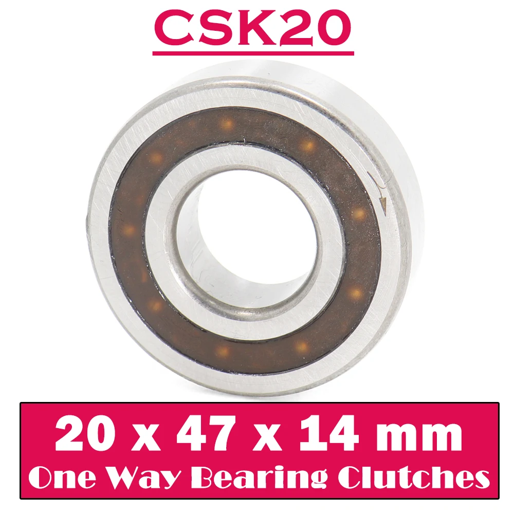 CSK20 One Way Bearing Clutches 20*47*14 mm ( 1 PC ) Without Keyway CKK20 CSK6204 FreeWheel Clutch Bearings CSK204
