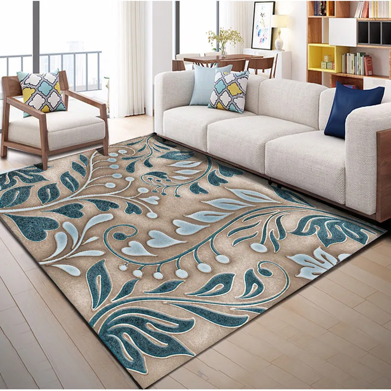

Abstract Flower Art Carpets For Living Room Bedroom Area Rugs Anti-slip Kitchen Mats High Quality Fashion Hallway Thicken Carpet