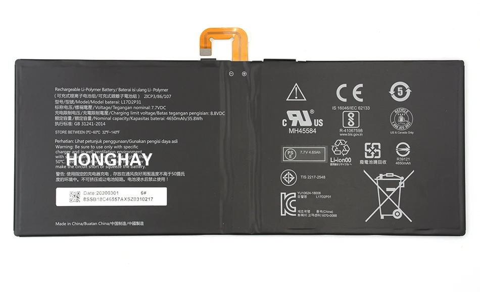 YB-J912F yoga livro c930 YB-J912L computador portátil 7.7v 4650mah 35.8wh