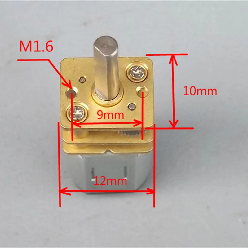 N20 металлический Шестерни Мотор DC 5V 3 V-6 V 100 об/мин медленно Скорость мини снижение Шестерни коробка электродвигатель D-плоский Вал 12 мм длинный вал