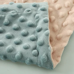 Infant Peas Velvet Comforting Blanket with Double Edging Soft Fleece Baby Quilt Newborn Swaddling Shooting Props