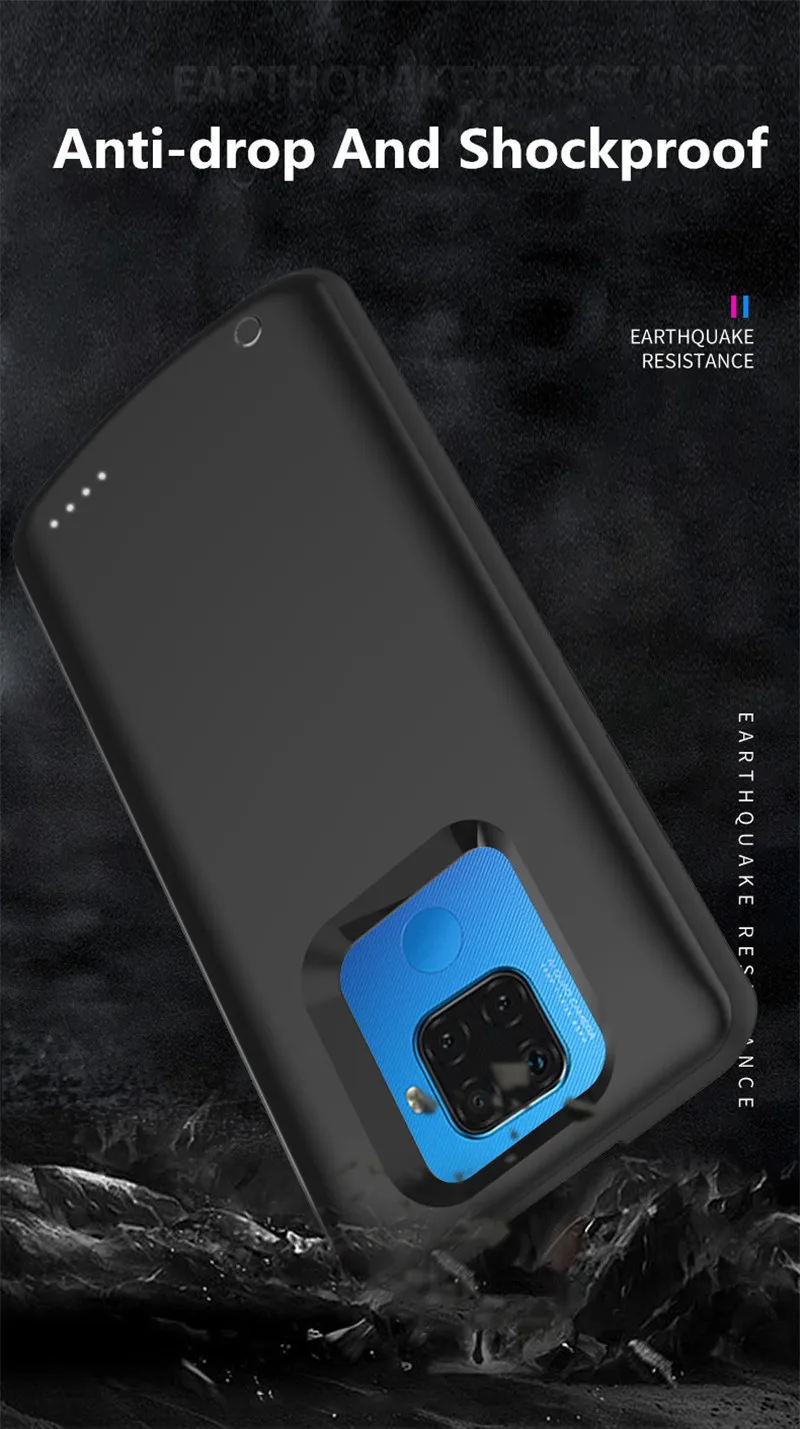 Чехол с аккумулятором для huawei Nova 5i Pro, внешний аккумулятор, чехол с зарядным устройством, 6500 мАч, портативный внешний аккумулятор, чехол для зарядки аккумулятора
