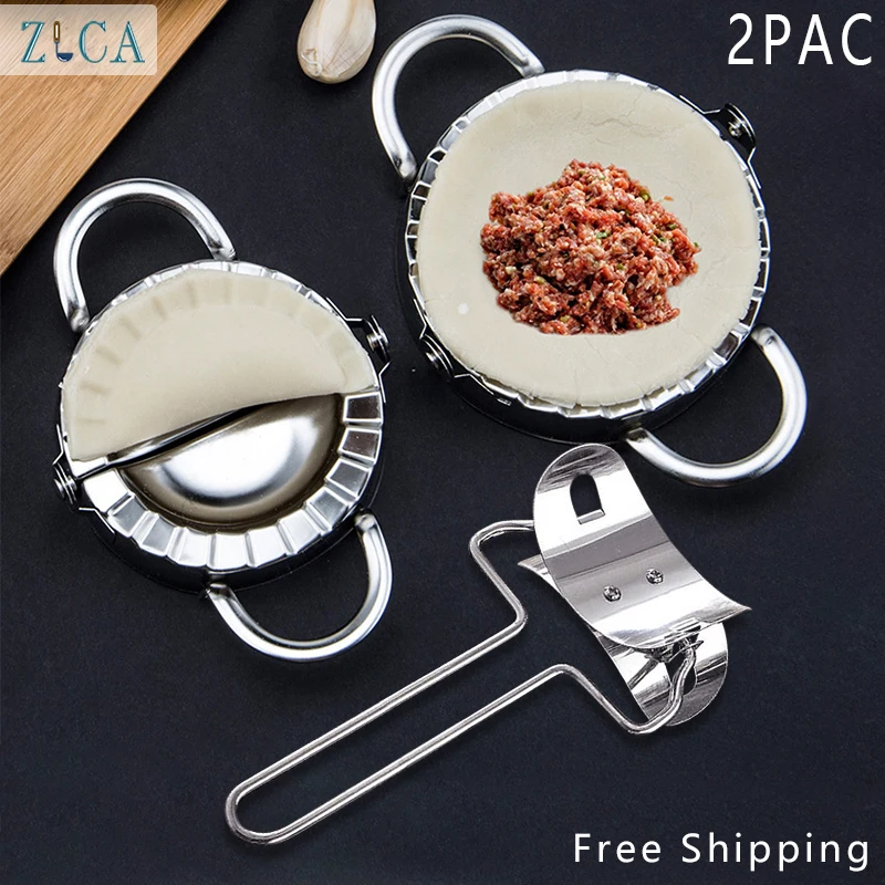 ZLCA Stainless Steel Dumpling Mold Household Wrapper Cutter Machine Jiaozi Pierogi Clips Baking Molds Pastry Pasta Tool | Дом и сад