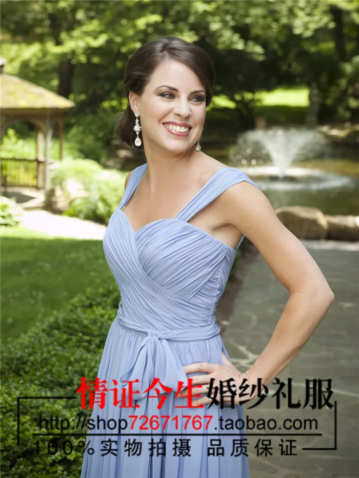 ; robe de soiree fashion vestido de festa longo бантом на ремешке; женская обувь длинное шифоновое платье Вечерние вечернее платье нарядные платья - Цвет: Синий