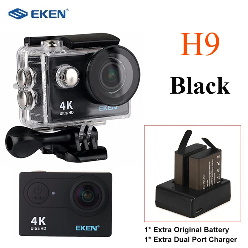 Eken H9 Спортивная Экшн-камера WiFi Водонепроницаемая подводная спортивная камера+ аккумулятор+ зарядное устройство
