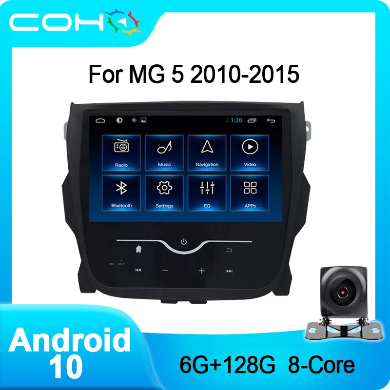 Кижуч для Mg 5 2010 2015 Android 10 0 Octa Core 6 + 128G Автомобильный мультимедийный плеер Bluetooth стерео радио