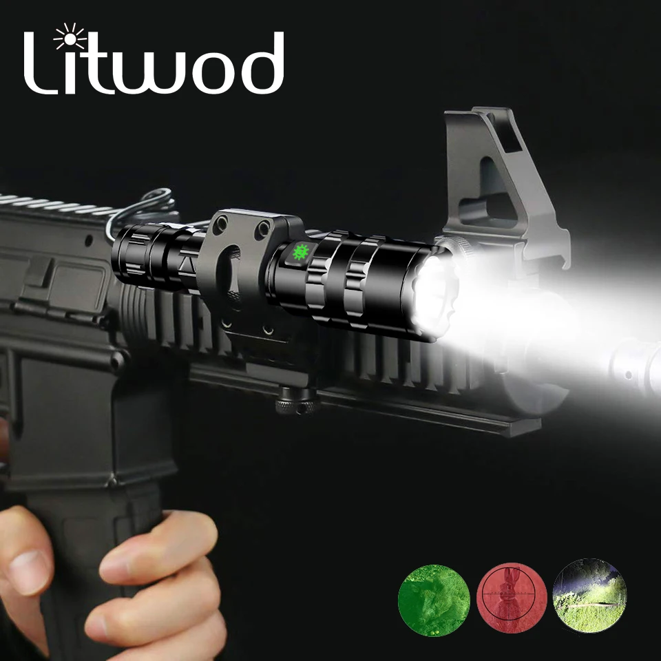

Litwod Z20 65000lm powerful Tactical Flashlight LED light Rechargeable Waterproof Scout Torch Hunting light 5 Modes by 1*18650
