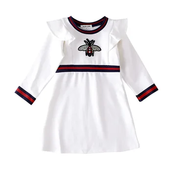 

Fashion Long Sleeve Girls Dresses With Honeybee Baby Girl Clothing Children Costume Kids Princess Clothes 3-8Year