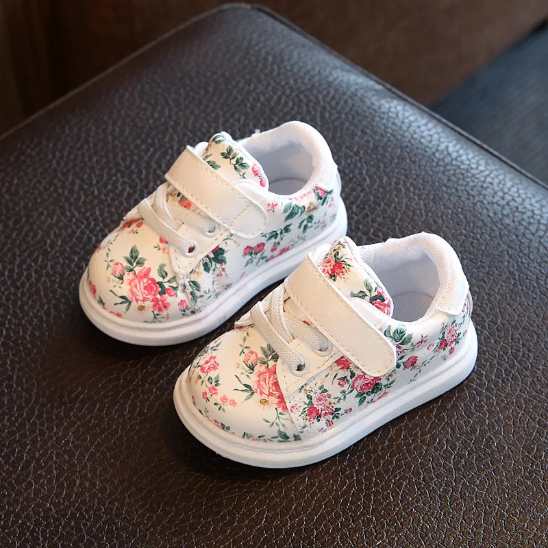 

0-1-3-Year-Old Baby Girls Shoes Autumn And Winter Girls Infant Soft Bottom Toddler Shoes Small CHILDREN'S Antique Style Flower B