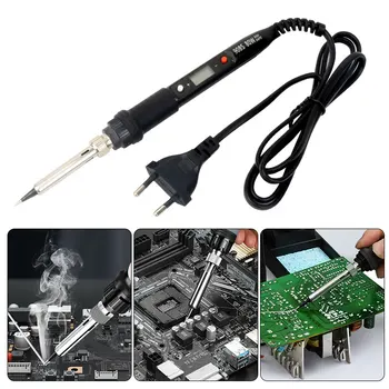 

Electric Soldering Iron 80W Adjustable Temperature LCD Digital Display Rework Station Handle Heat Pencil Welding Repair Tool