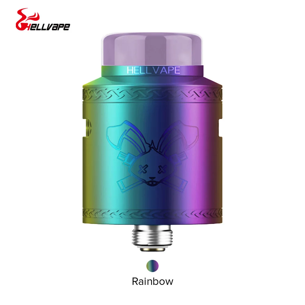 Hellvape Dead Rabbit V2 RDA 24 мм Диаметр с BF squonk 510 pin коробка мод атомайзер против Dead Rabbit SQ RDA vape танк - Цвет: rainbow