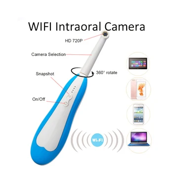 

Wireless WiFi HD Intraoral Camera System Endoscope of Teeth and Oral LED Light Real-time Video Inspection Tools USB Rechargeable