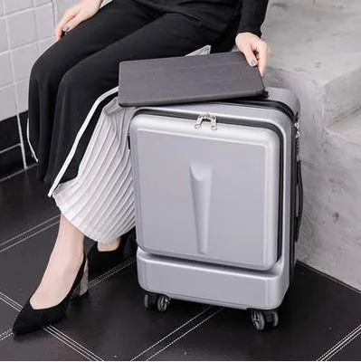 2" 24" дюймов женский багаж на колёсиках дорожный костюм чехол Чехол с сумкой для ноутбука, Мужская универсальная колесная тележка PC Box - Цвет: Silver