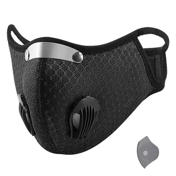 

Activated Carbon Cycling Mask PM2.5 Filter Dust KN95 MTB Road Bike Face Mask Breath Valve Anti-Pollution Bicycle Masks AC0276