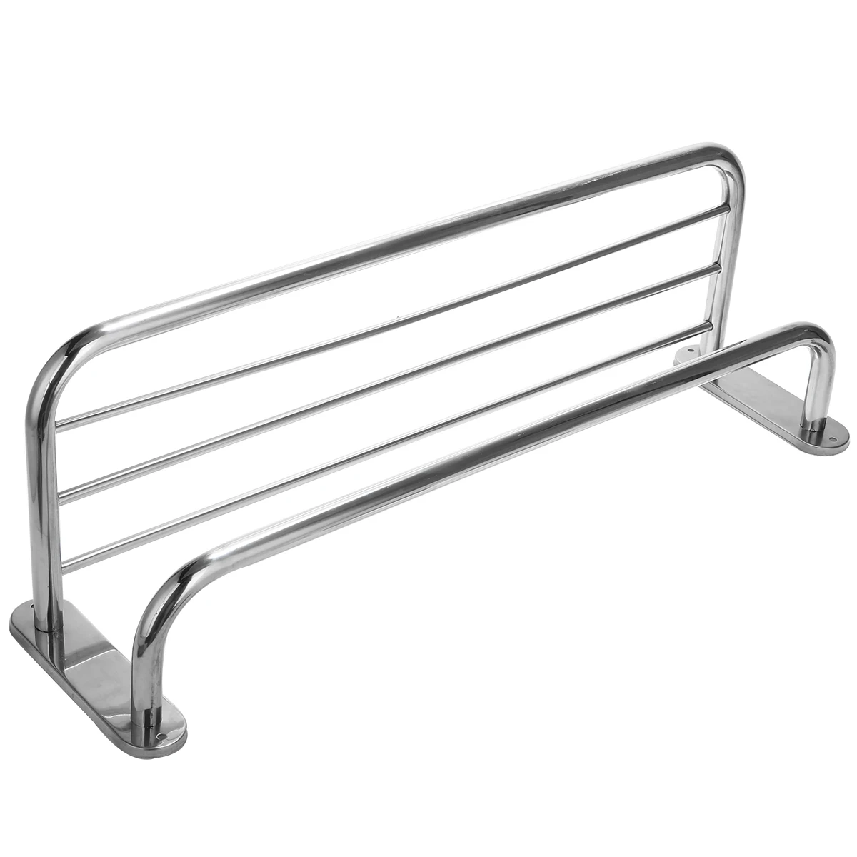 Stainless Steel Bathroom Towel Shelf Double Layers Rail Stable Smooth Holder