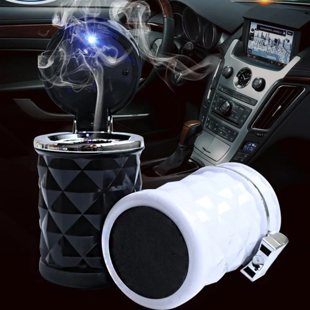 Автомобильный Стайлинг пепельница со специальным ящиком для хранения светодиодный светильник аксессуары для автомобиля анти-дымовая утечка прокладка дизайн