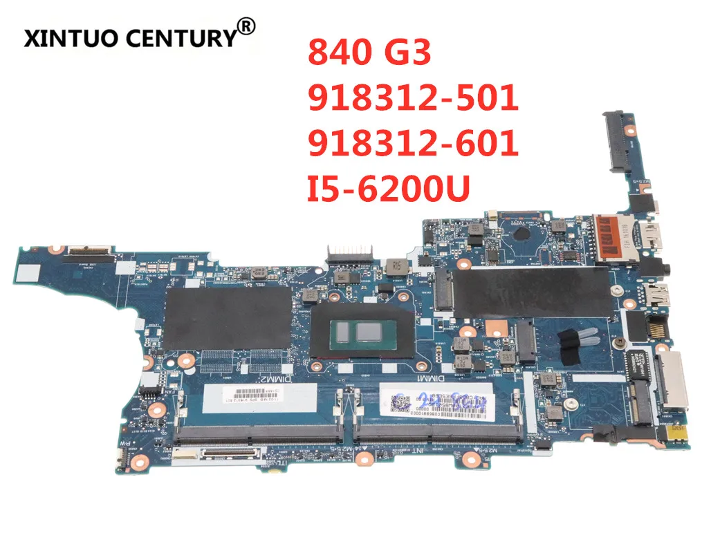 Для HP EliteBook 850 G3 840 Материнская плата ноутбука 918312-501 918312-601 6050A2892401 с i5-6200U DDR4 100%