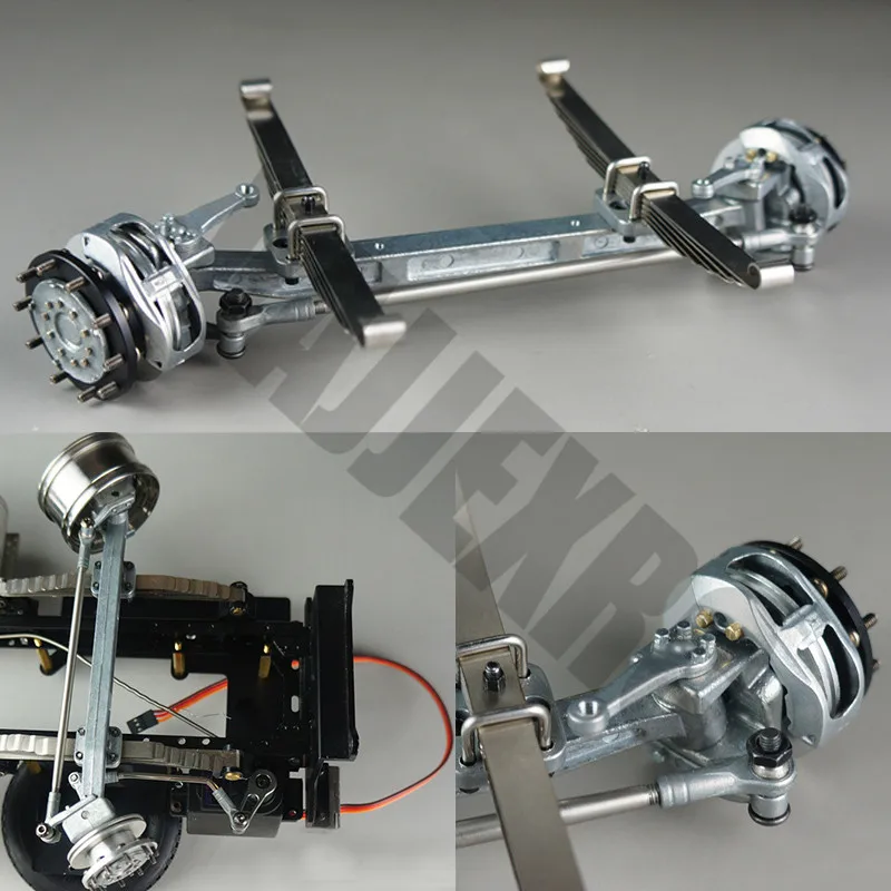 Metal Unpowered Tilt Front Axle for 1/14 Tamiya Remote Control Truck Scania R620 R470 Man Tgs Tgx Actros 3363 1851 Fh16