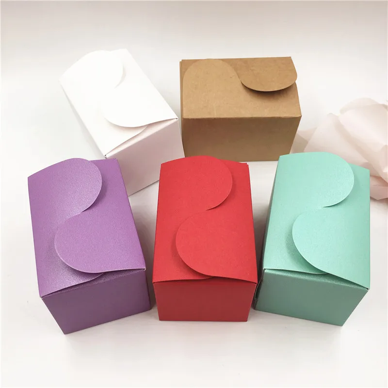 

30pcs/lot Various colors Box Gift Favor DIY Soap Cookies Packaging Paper Boxes Free shipping 9*6*6cm