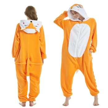 

Fox Animal Cartoon Sleepwear Hooded Women Unicorn Pijamas Adults Kigurumi Pikchu Stitch Flannel Pijamas Kigurumi Adulto