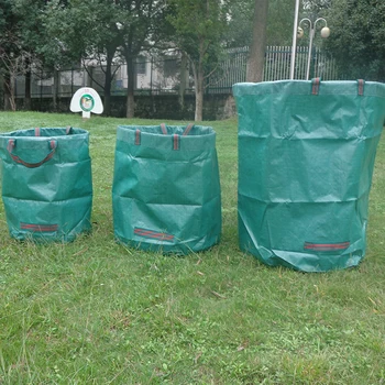 

120L Large Capacity Garden Bag Reusable Leaf Sack Trash Can Foldable Garden Garbage Waste Collection Container Storage Bag