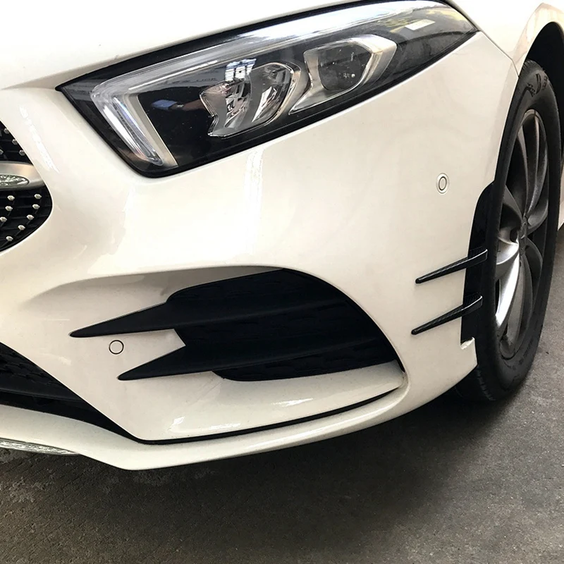 Автомобиль углеродного волокна передний бампер спойлер фланг ветер нож для Mercedes Benz класс A180 A200 A220 W177