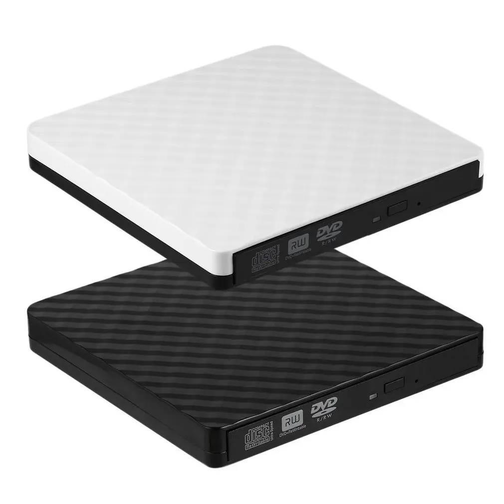 Внешний DVD rom Оптический привод USB 2,0 CD/DVD-rom CD-RW плеер горелка тонкий портативный ридер записывающее устройство для ноутбука