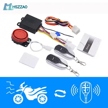 12V Universal Motorcycle Alarm System Scooter Anti-theft Security Alarm System Two Pcs Control Key Fob common version eas anti theft system two security doorx2 piece whole set eas system rf8 2mhz shoplifting prevention system