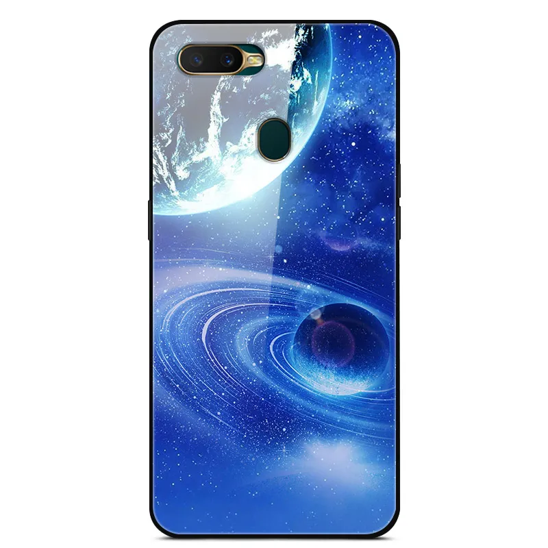 Для OPPO AX7 чехол 6,2 ''стеклянная жесткая задняя крышка для OPPO A7 OPPOA7 CPH1901 чехол из закаленного мягкого бампера для OPPO A5S A7 A 7 ax7 a x7 - Цвет: 22