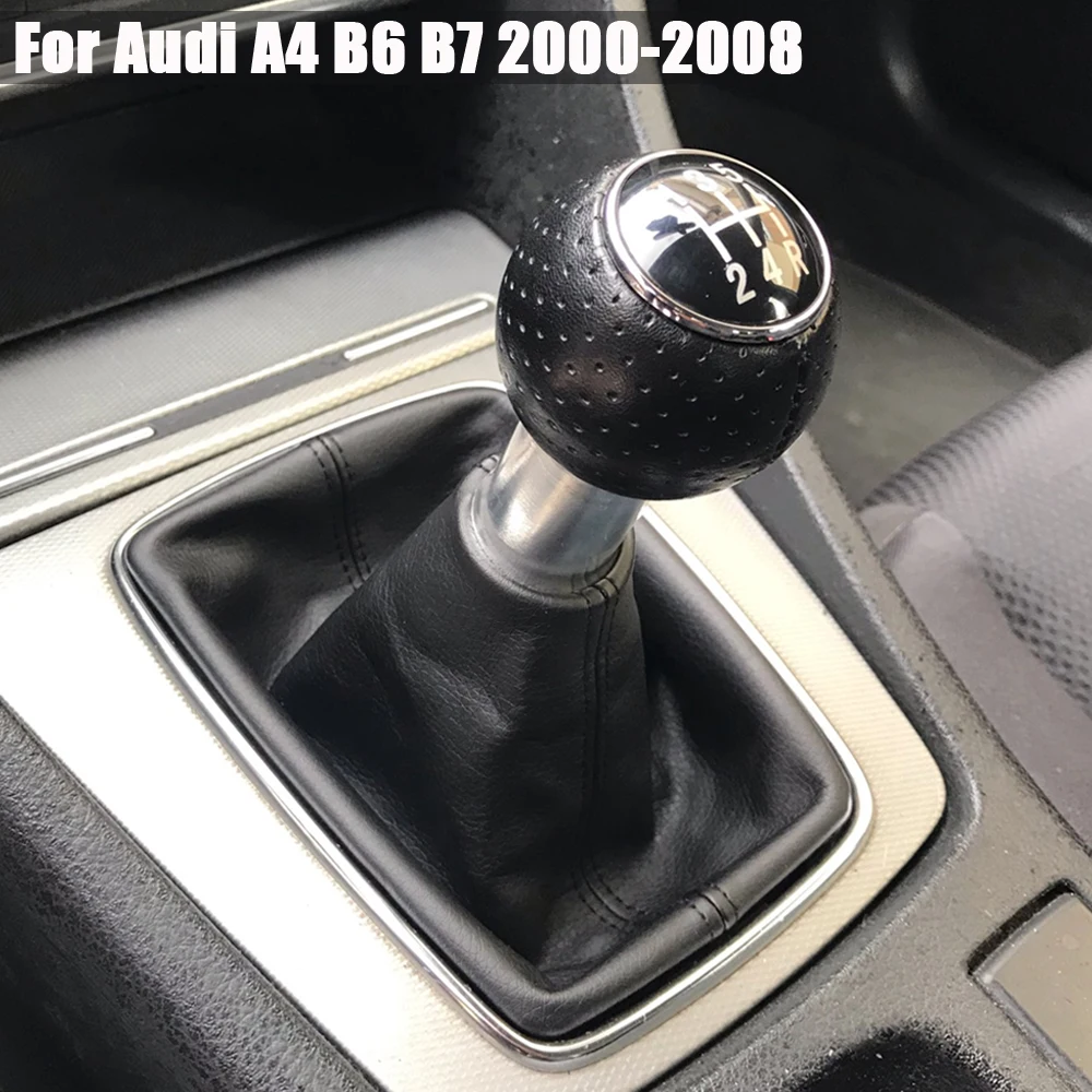 Car Accessories For AUDI A4 8E B6 B7 2000 2001 2002 2003 2004 2005 2006 2007 2008 5 Speed 6 Gear Shift Shifter Knob