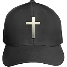 Бейсболка с перекрестной лентой в христианском стиле, унисекс, с эффектом потертости, саржевая бейсболка, регулируемая, с острым носком, шляпа-сэндвич