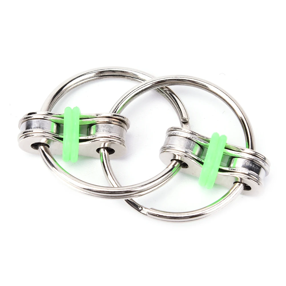 Autism ADHD Anti Stress Adult Toys Key Ring Hand Spinner Decompression Bearing Tri-Spinner EDC Toy Metal For Adult and Children