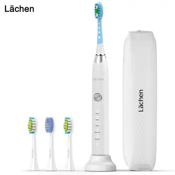 

Lachen T7B Sonic Whitening Electric Toothbrush w/ 4 Brush Heads Timer 5 modes USB Charging 60 Days Battery Life For Adults Kids
