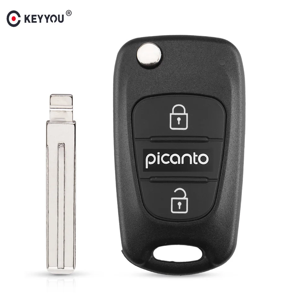 Новый складной чехол KEYYOU для дистанционного ключа с 3 кнопками KIA Picanto|shell kia|shell