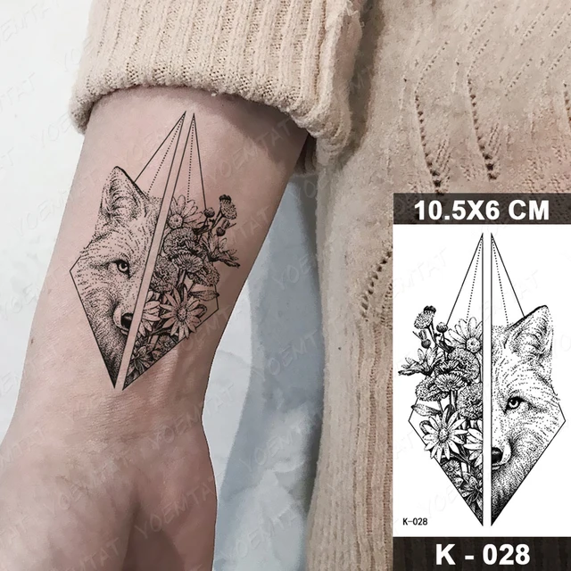 Waterproof Temporary Tattoo Sticker Small Simple Line Flower Flash Tatoo Cute Leaf Finger Wrist Fake Tatto For  Body Art Women 13-K028