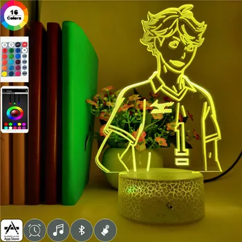 

7 Colors Anime Volleyball Junior Character Image Modle 3d Led Night Light Foeo Baby Study Event Prize Gifts Smart Phone Control