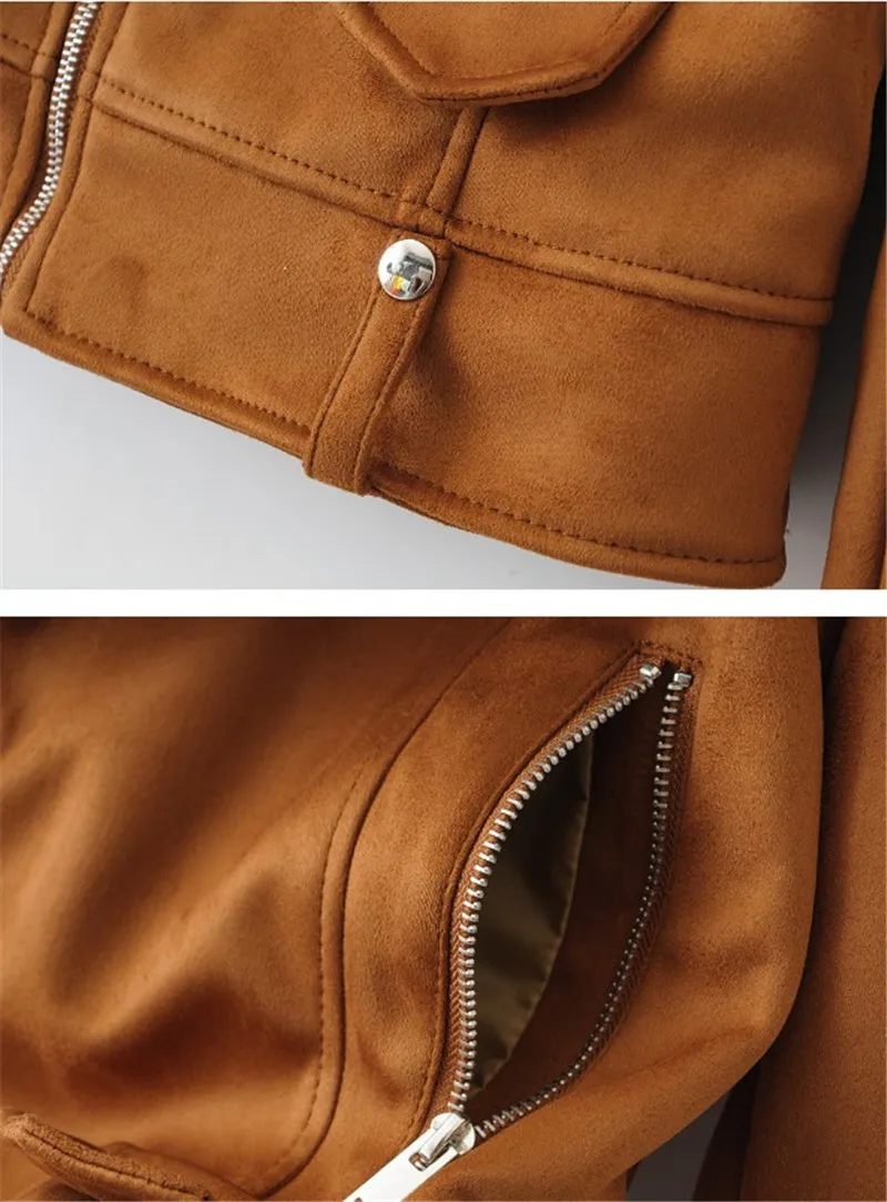 New Best-selling Autumn Suede Leather Jacket Women Clothing Slim Short Jacket Female Temperamen Elegant Fashion Coat Women Coat