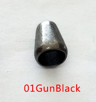 01GunBalck Meetee 100 шт металлическая пробка пальто с пряжками шнур для шляпы замок Пряжка Сделай Сам пуховик эластичная Регулировка кнопки Шнур Конец аксессуар DS013 - Цвет: 01GunBalck
