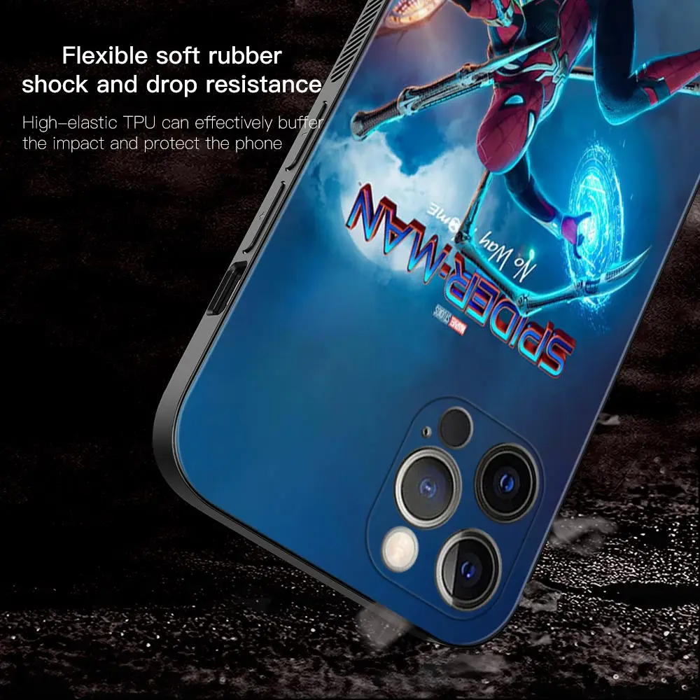 Funda de silicona de Marvel Spider-Man para iPhone, carcasa sin