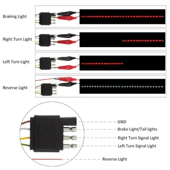 

Tailgate Light Strip Bar For Pickup Trucks Lamp Parts Bulbs Decor 60inch