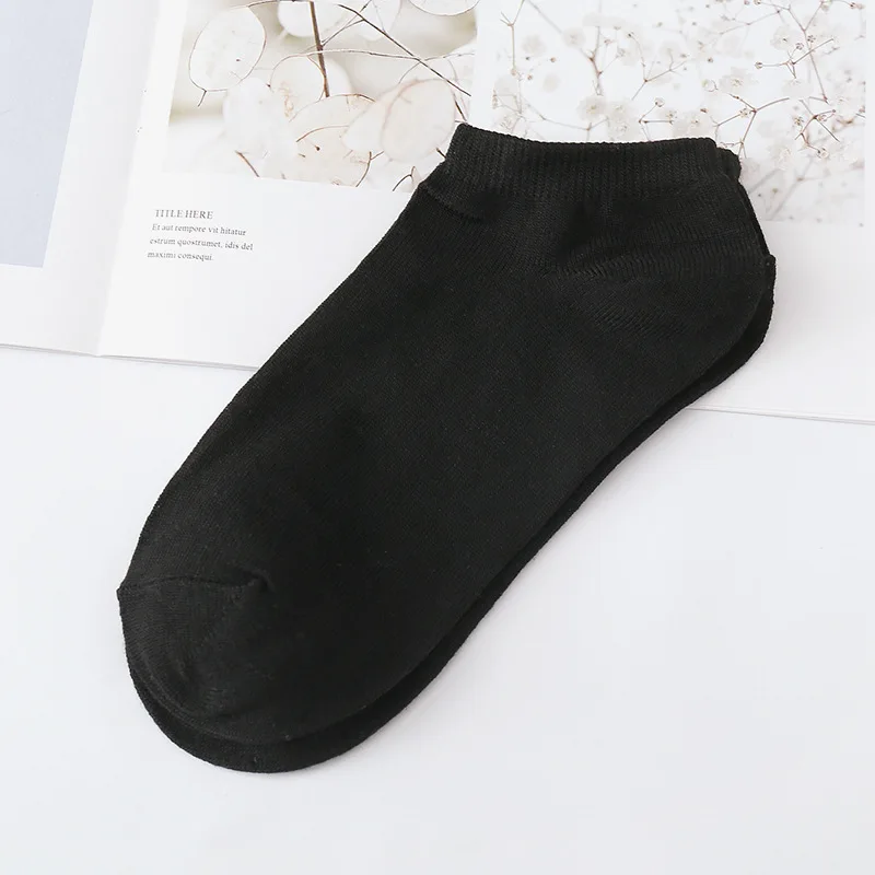 Осенние и зимние корейские японские носки женские носки с рисунком розового медведя милые забавные носки для животных хлопковые незаметные носки - Цвет: Черный