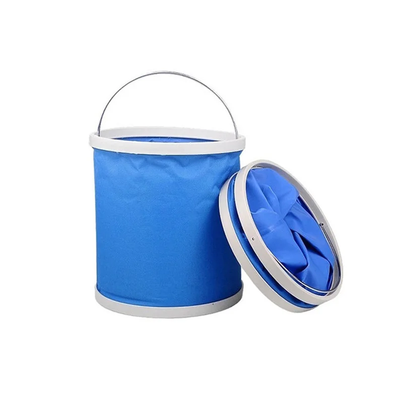 Folding Bucket Water Bucket Car Wash Bucket 11L 12L Portable Folding Bucket Outdoor Camping Car Storage Container Cleaning Tools
