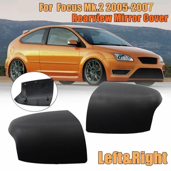 

Matte Black Mirror Shell Cover Rearview Mirror Cover Cap Side Mirror Shell for Ford Focus MK2 2005-2007(Pair)
