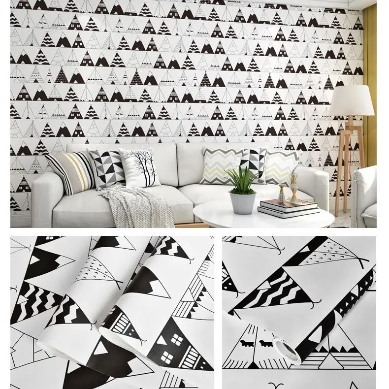 papier-peint-a-motifs-geometriques-ins-style-decoration-d'interieur