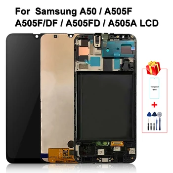 

Original For Samsung Galaxy A50 SM-A505FN/DS A505F/DS A505 LCD Display Touch Screen Digitizer With Frame For Samsung A50 lcd